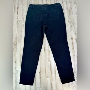 Lane Bryant Womens Skinny Leg Jeans Black Genius Fit High Rise 16R